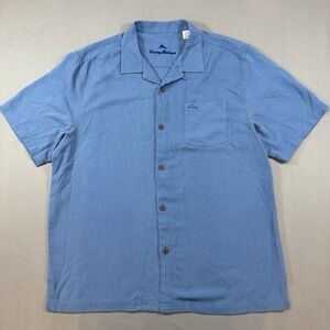 Tommy Bahama Polo Shirt Mens Large Blue Island Zone Short Sleeve Golf